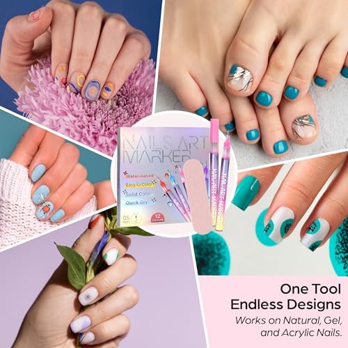 Hand-painted nail design demonstration with Shopsero pens