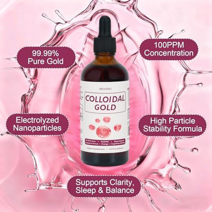 Nutraneering Provspro Colloidal Gold natural electrolyte glass bottle
