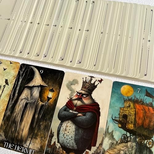 Full set of 78 Jrskvaro dreamlike tarot cards spread out
