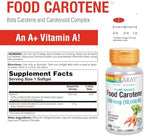 Solaray vitamin a 10000 iu softgels close up view