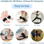 Adjustable Velcro closure on Geyoga arch support sleeves for a custom fit.