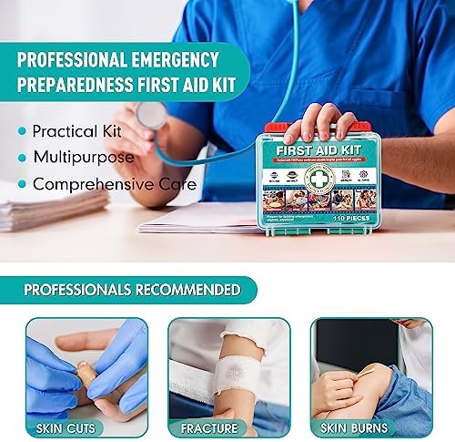 Compact General Medi first aid kit held in hand to demonstrate portable size