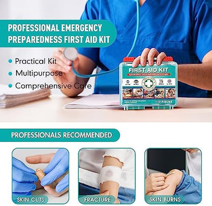 Compact General Medi first aid kit held in hand to demonstrate portable size