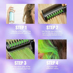 Temporary silver hair dye comb for cosplay styling