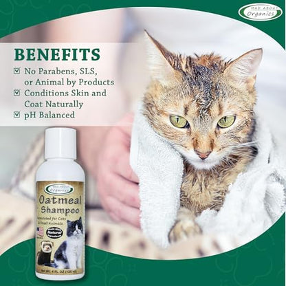 Colloidal oatmeal cat shampoo for soothing itchy skin and allergies