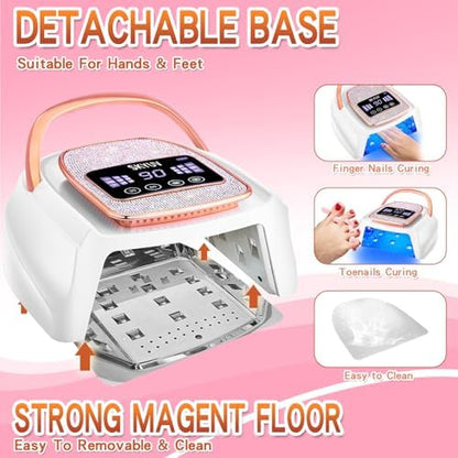 Asimebesty nail lamp showing timer control interface