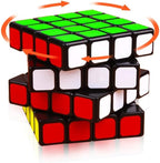 Close up view of the durable ABS plastic construction on the IRRDFO 4x4 speed cube.