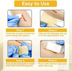First aid kit layout featuring the imported medical honey bandages alongside essential healthcare supplies.
