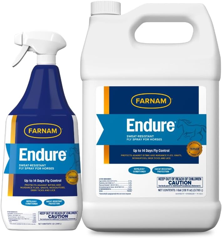 Farnam Endure Fly Spray for Horses - Long-Lasting Sweat-Resistant Fly Repellent, Repels Flies, Mosquitoes, Gnats and Ticks, Up to 14 Days Fly Control - 128 oz Refill - Image 13