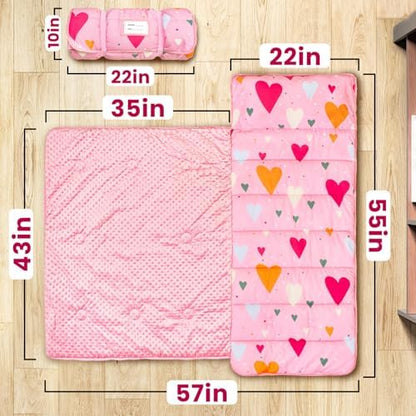 Beavtaens kids sleeping bag showing soft minky blanket lining texture
