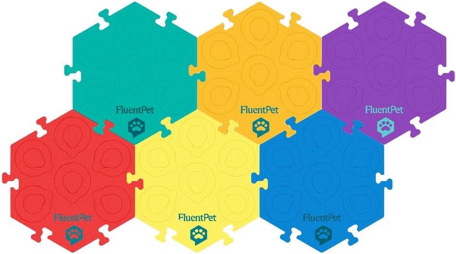 FluentPet Extra Large FlexTiles for Big and Small Buttons - 3-Pack - Holds Big 3.5 1.9" Talking Dog and Cat Buttons - Each Button Mat Securely Holds 6 Buttons - Durable and Non-Slip - Image 12
