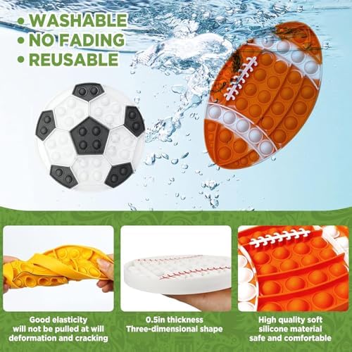Silicone football squeeze toy for ADHD and autism stress relief