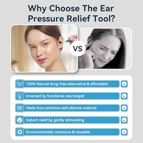 The complete manual inner ear pressure balance kit with its premium packaging for headache relief.