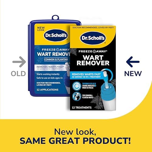 Dr Scholls wart removal kit showcasing pressurized can and built in box activator