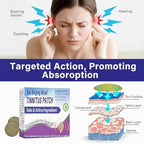 Man experiencing ear discomfort demonstrating patch placement location