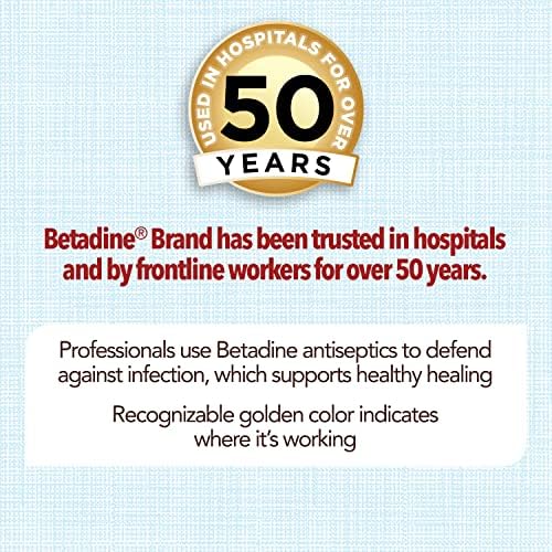 Betadine antiseptic spray three fluid ounce bottle for wound care.