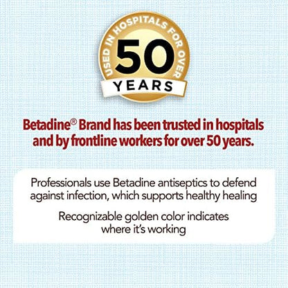 Betadine antiseptic spray three fluid ounce bottle for wound care.