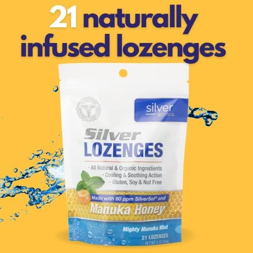 Silver Biotics twenty one count bag showcasing raw New Zealand Manuka honey benefits.
