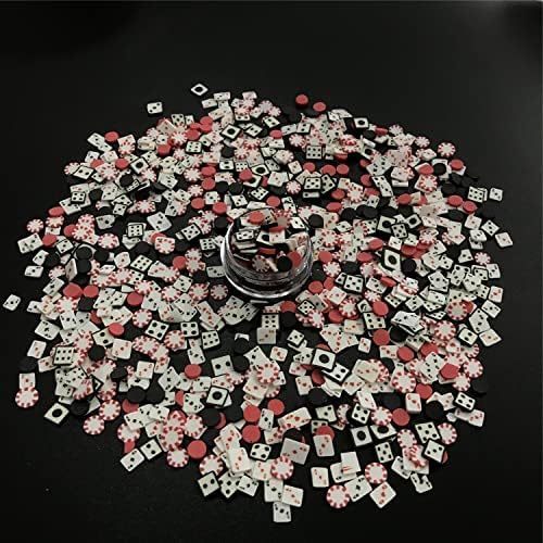 Fifty gram pack of casino mix clay slices for slime filler