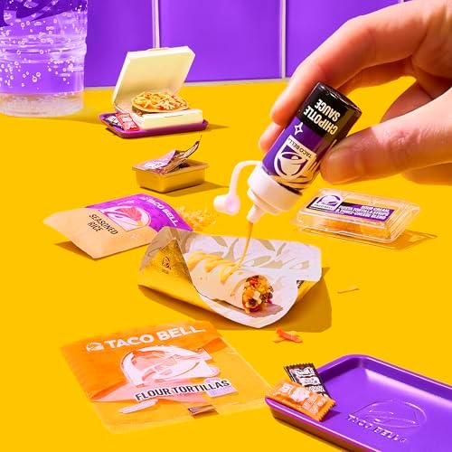 Assembling a miniature Crunchwrap Supreme replica using non edible liquid resin from the blind pack.