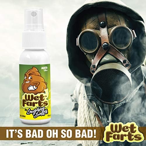 Side view of the ultimate wet flatulence prank spray bottle illustrating its compact size.