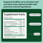 Nerve Savior 60 capsules supplement facts and ingredient label details.