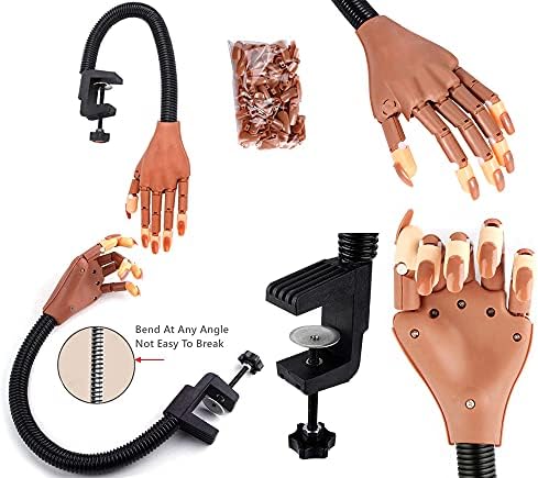 Hirido nail practice hand with table clamp attached