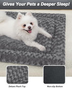 Exsnugy dog bed mat showing its reversible two sided design and 1.5 inch thickness.