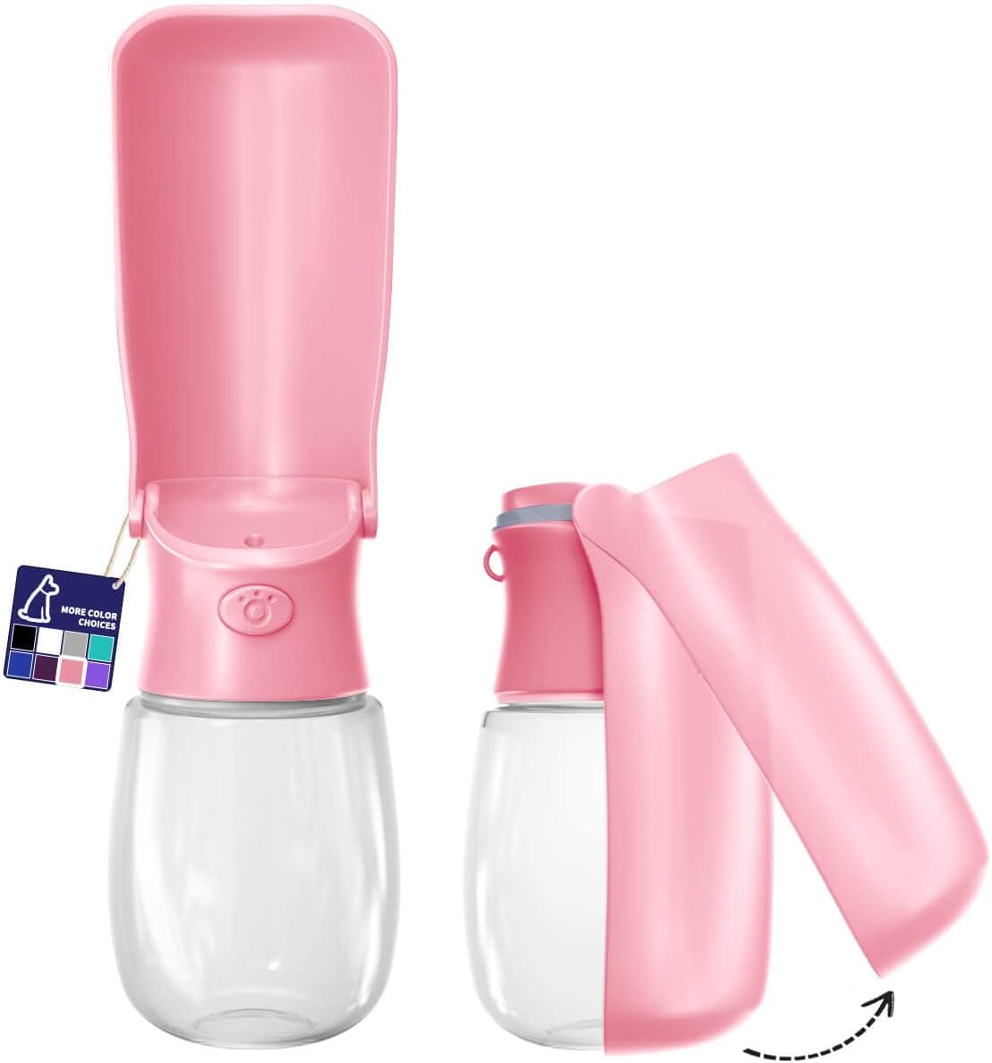WePet Foldable Portable Dog Water Bottle Puppy Water Dispenser with Drinking Feeder, 12 OZ, High-Temperature Resistant Leak Proof for Pets Outdoor Walking, Hiking, Travel, Food Grade Plastic BPA Free - Image 14