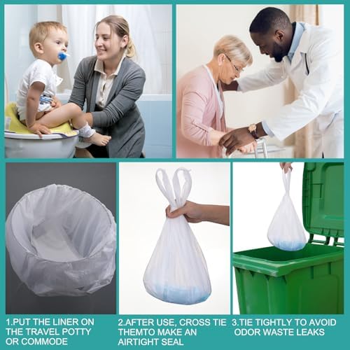 Uocai leak-proof potty bags for car travel and camping