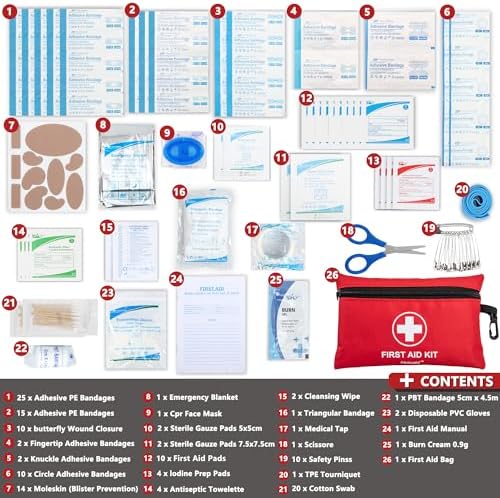 Compact Atickyaid emergency kit held in hand to demonstrate small portable size.