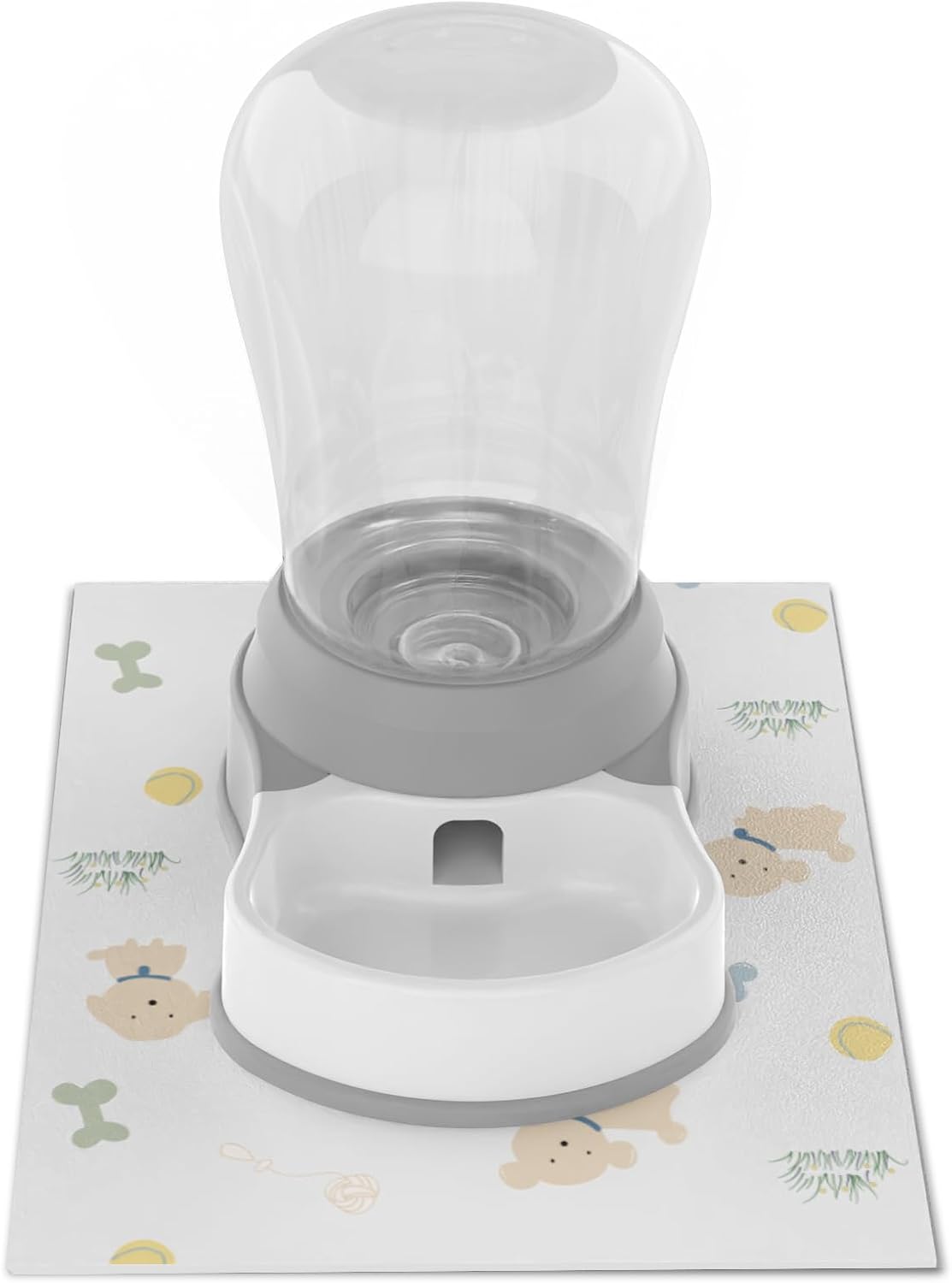STALTWO automatic pet fountain alternative side view in grey color