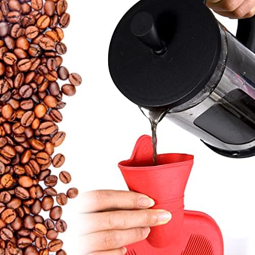 Red hot water bottle for heat therapy and period cramp relief