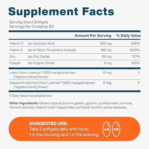 Educational graphic showing AREDS 2 study formula benefits