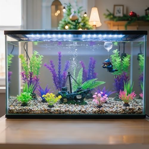 Premium non toxic plastic plants for freshwater and saltwater fish tanks.