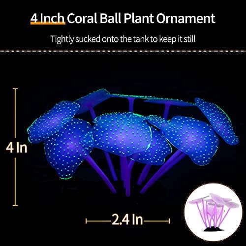 Uniclife aquarium decoration set including suction cups and nylon strings for adjustable floating height setup.