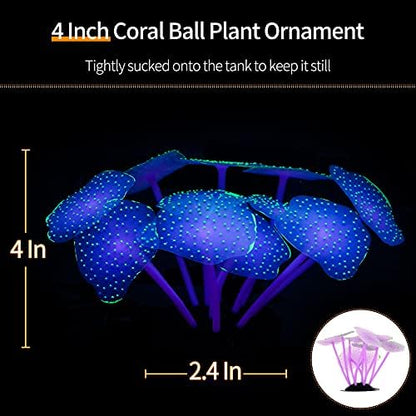 Uniclife aquarium decoration set including suction cups and nylon strings for adjustable floating height setup.