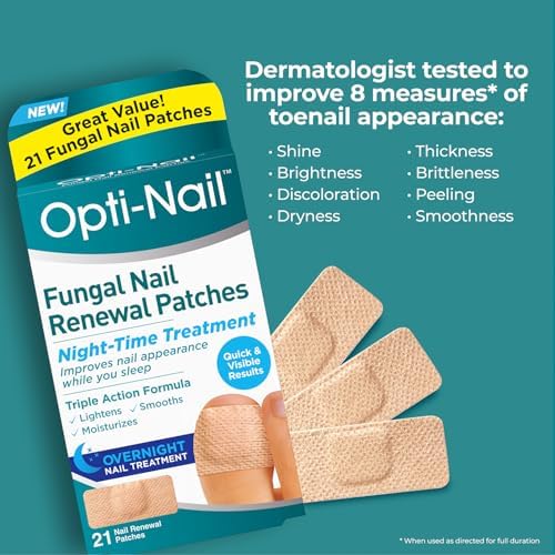 Opti-Nail fungal renewal patches application on toenail demonstration