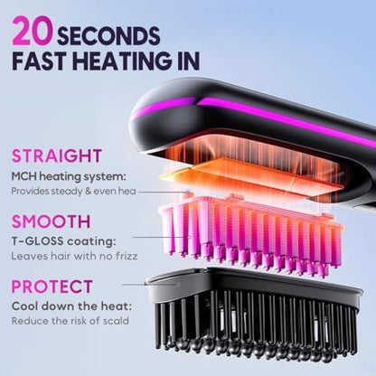 Cordless mini hair brush for travel usage