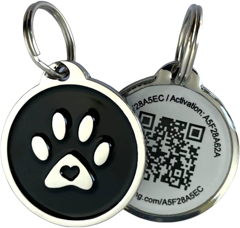 Premium imported pet safety accessory showing the complete packaging and included split ring.