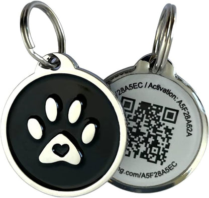 Premium imported pet safety accessory showing the complete packaging and included split ring.