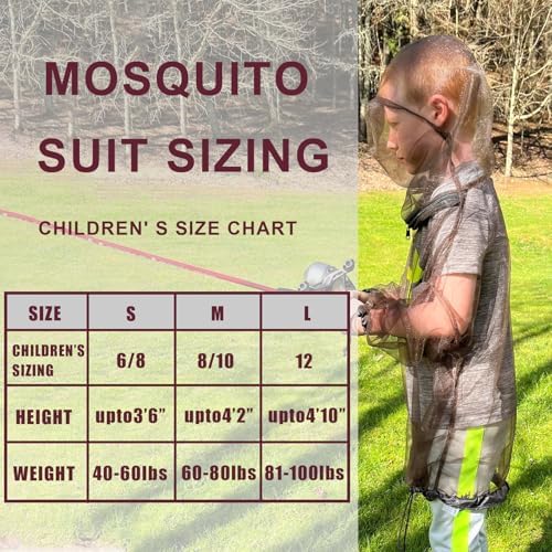 Aventik kids insect proof jacket with full face hood