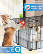 BUCATSTATE Guinea Pig Cages for 2, 20 Panels Guinea Pigs Playpen with Waterproof Mat, Metal Rabbit Cage Indoor for Hedgehogs, Quail, Chickens (56" L x 24" W x 12" H) - Image 3