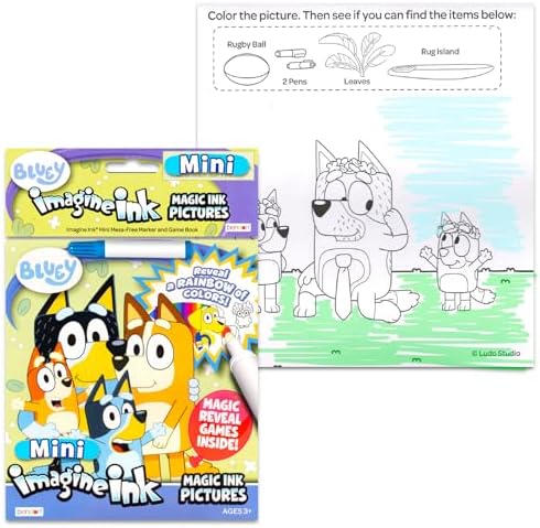 Authentic USA imported Bendon coloring book packaging showing all character titles