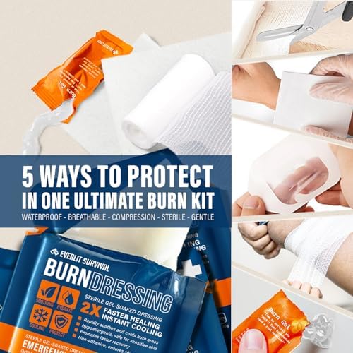 Everlit burn gel packets for immediate pain soothing