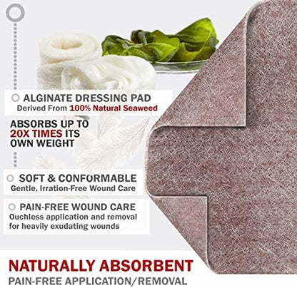 Everlit hemostatic gauze pad pack for diabetic ulcers and pressure sore relief