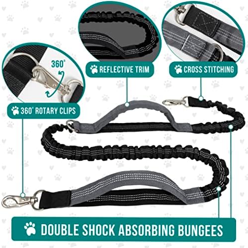 PetAmi dog leash showing reflective safety stitching detail