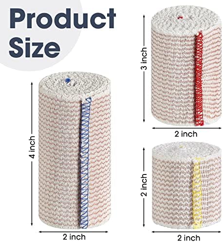 Leifide multi-color compression rolls with hook and loop closure for easy application.