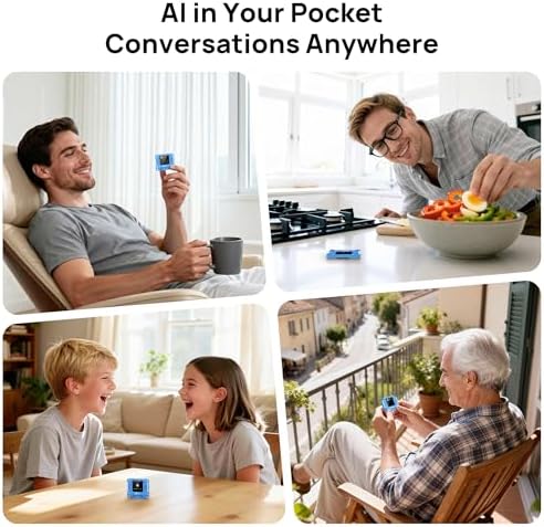 X-Origin AIPI-Lite portable AI companion in a blue rugged housing