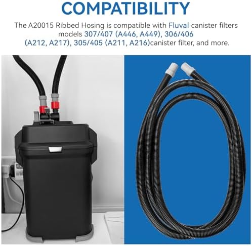 Magluv A20015 flexible aquarium tubing laid flat demonstrating the inner diameter of 0.7 inches and high quality build.
